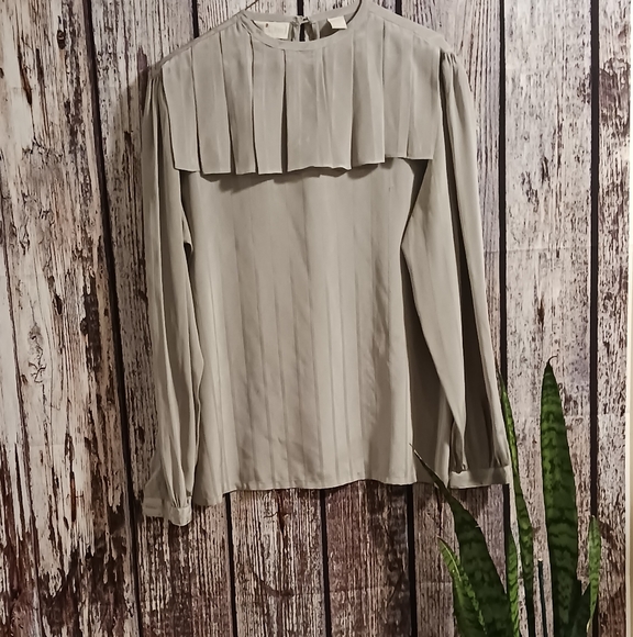 80s Vintage gray blouse - Picture 6 of 11